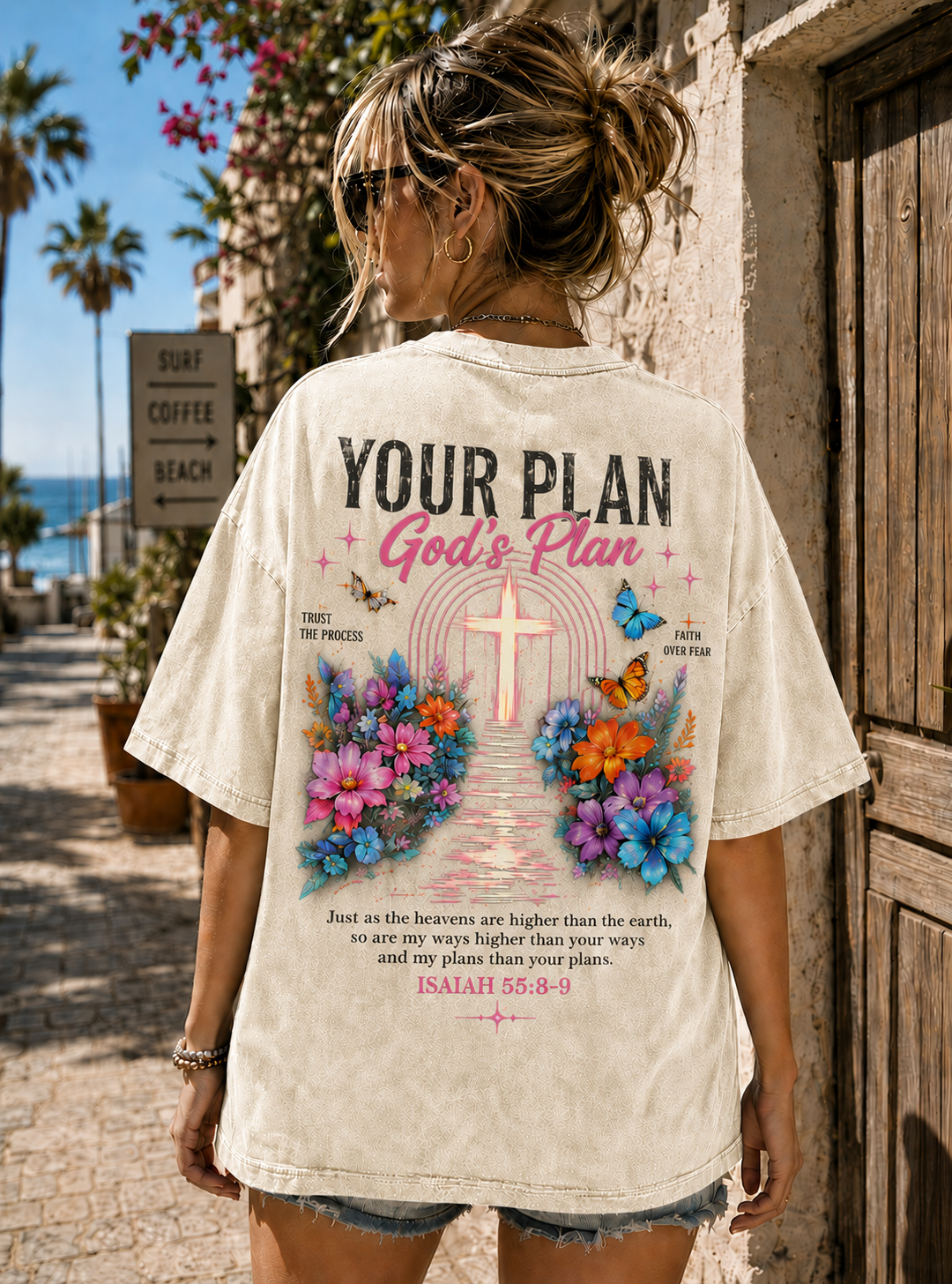 God’s Plan Vintage Graphic Tee – Faith & Cross