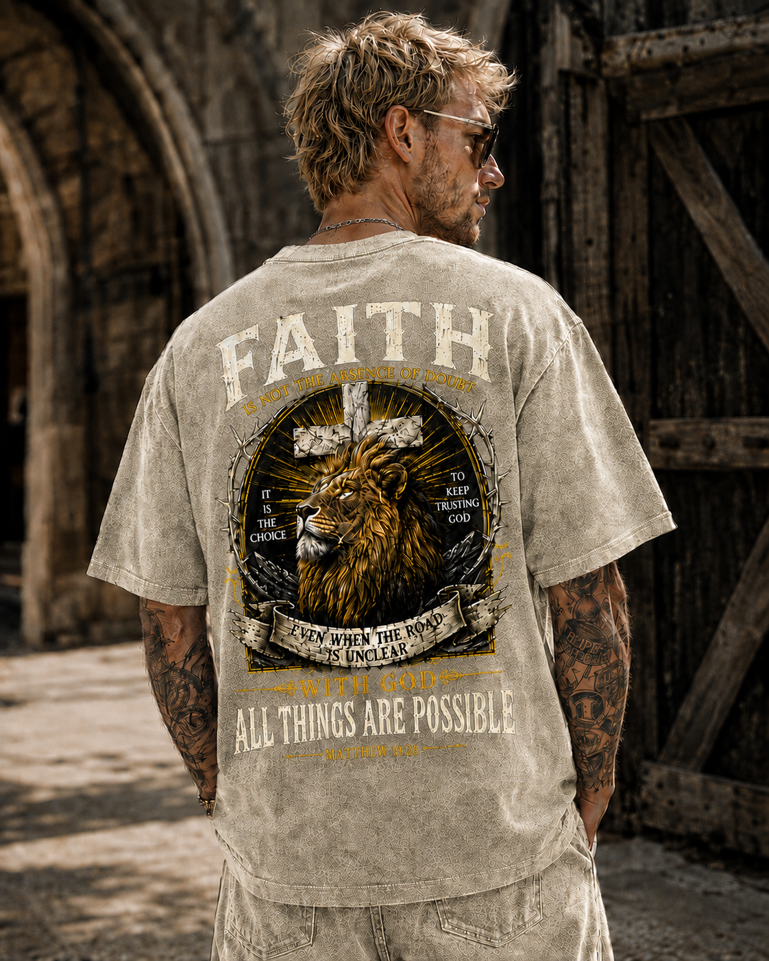 Faith Lion Cross T-Shirt