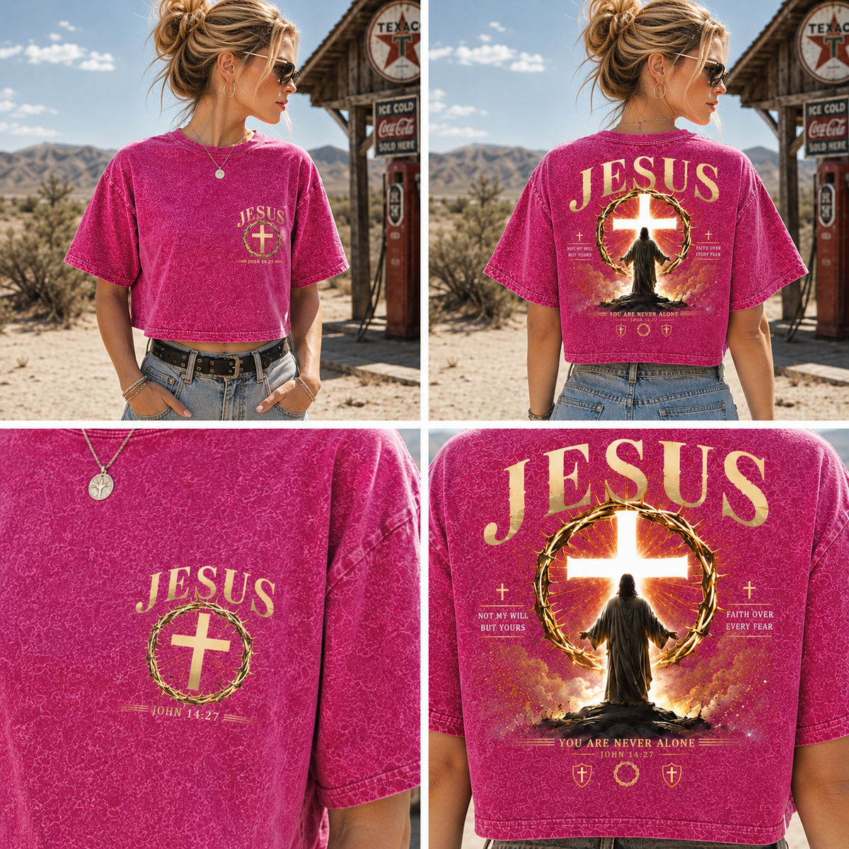 Jesus Faith Crop Top – Vintage Style