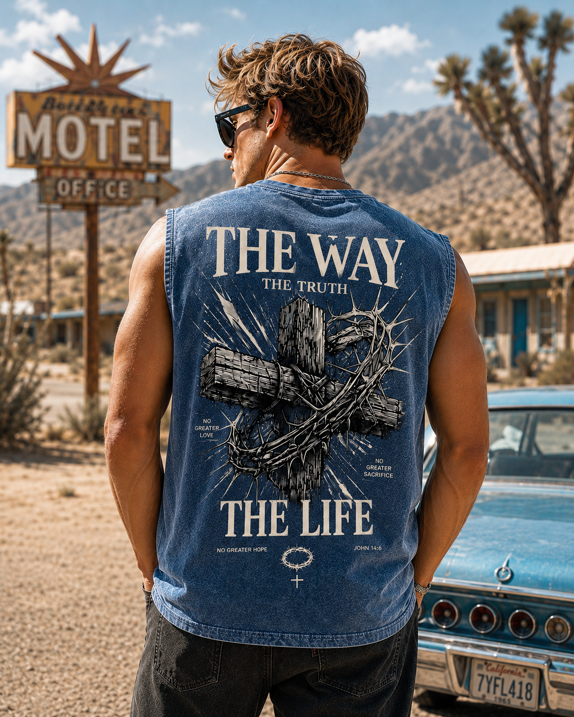 Washed Black “The Way, The Truth, The Life” Tank Top
