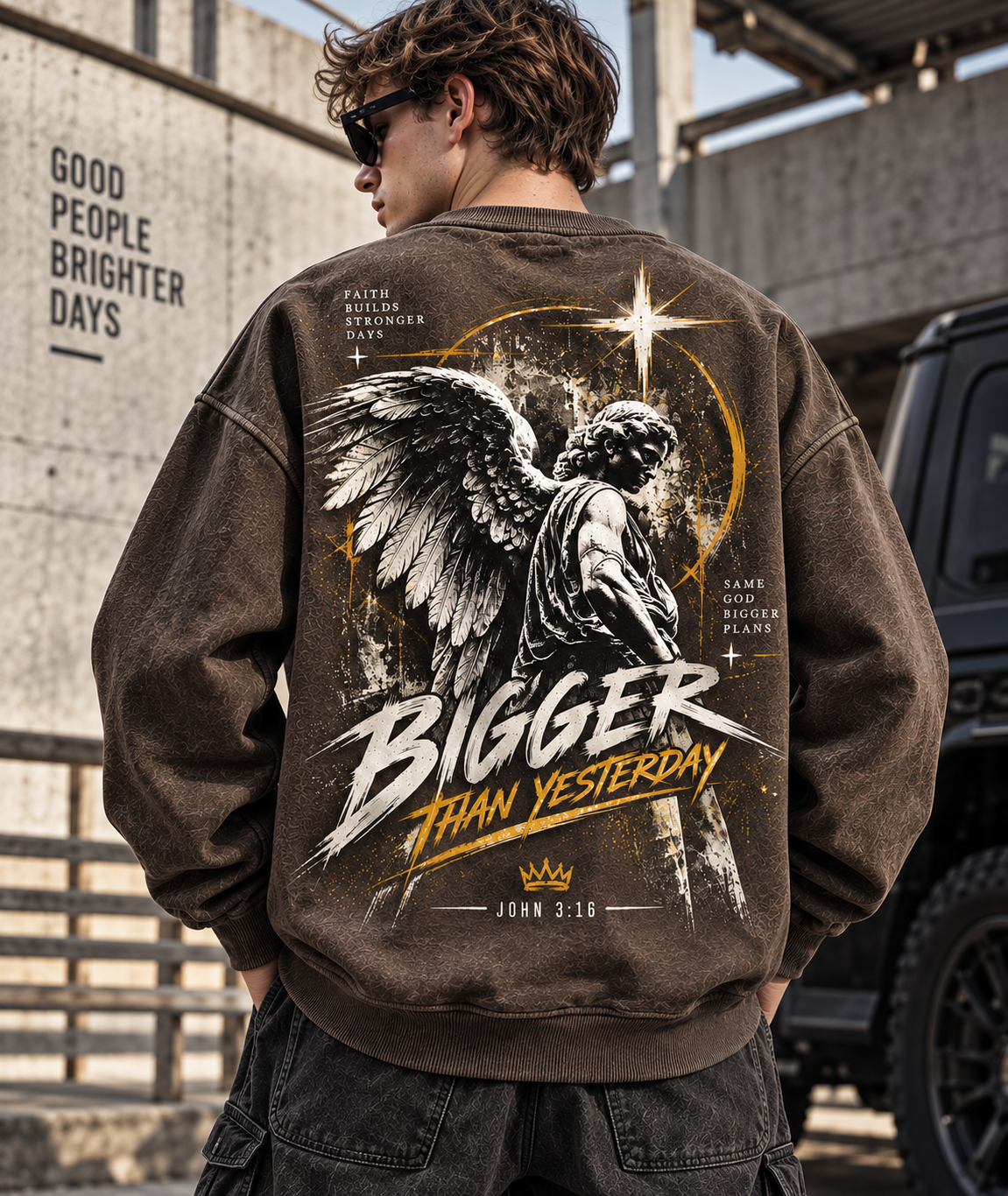 Bigger Than Yesterday – Vintage Faith Sweatshirt