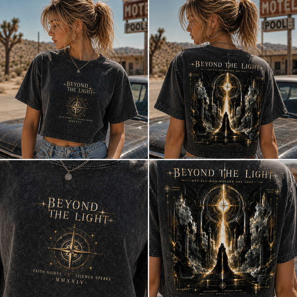 Beyond The Light – Vintage Wash Crop Tee