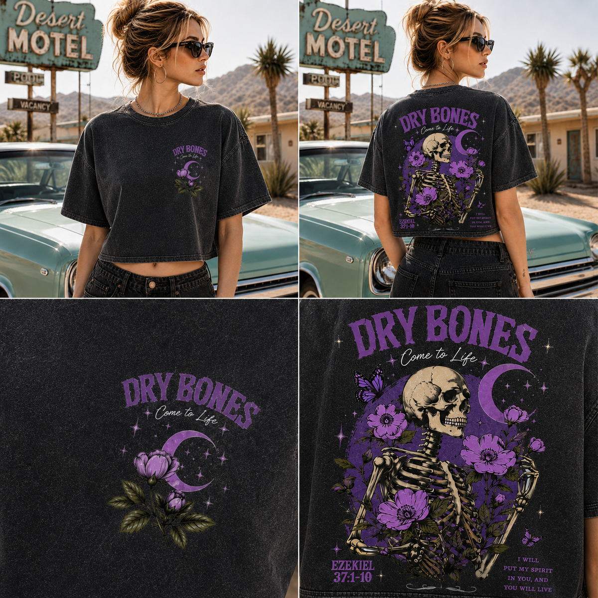 Dry Bones Come to Life – Vintage Skeleton Crop Top