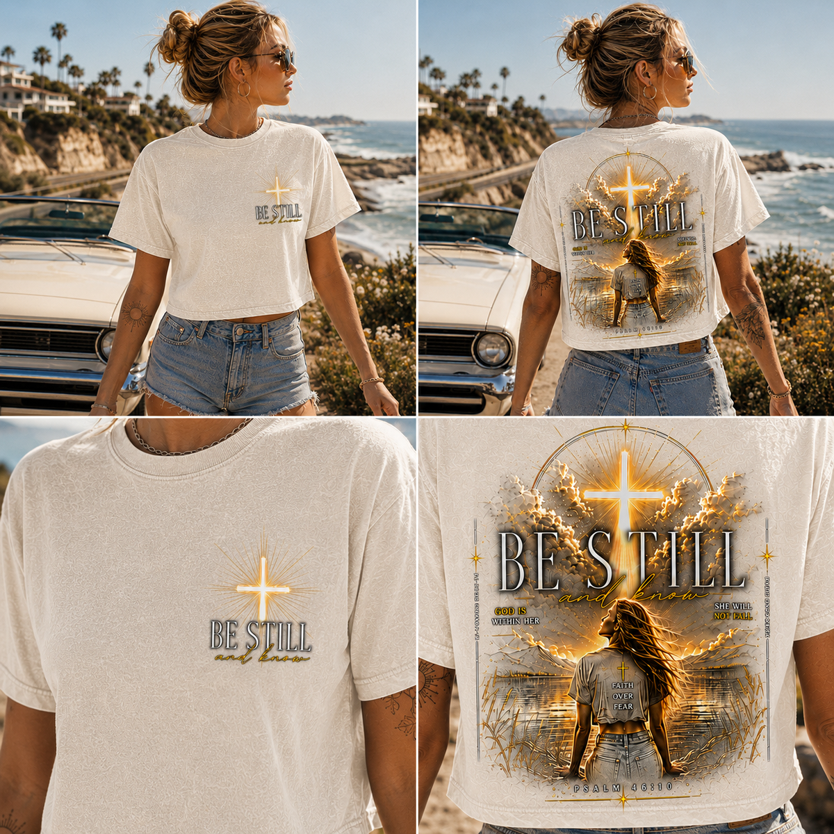 Be Still Vintage Faith Crop Tee