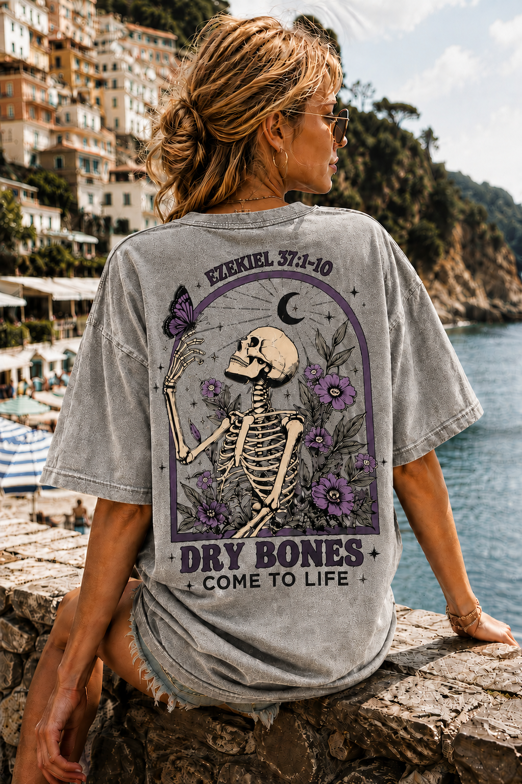 Vintage Skeleton Butterfly Graphic Tee