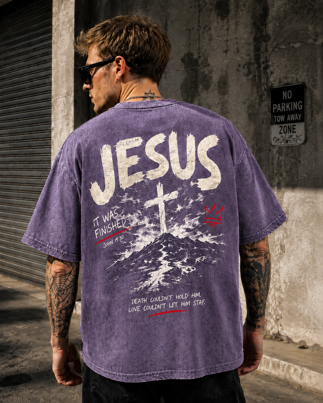 Jesus Vintage Washed Tee – Faith Graphic
