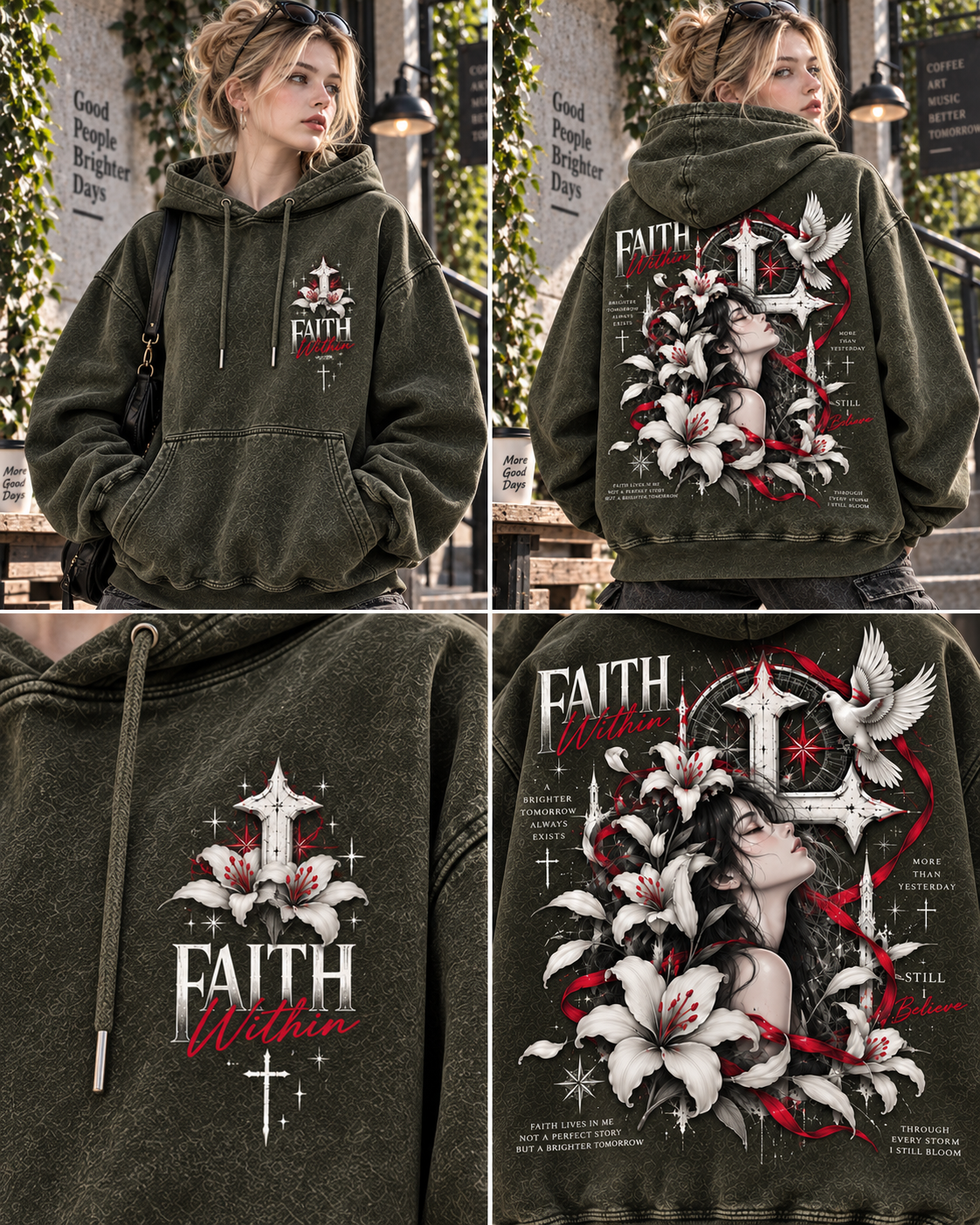 FAITH WITHIN – Vintage Gothic Hoodie