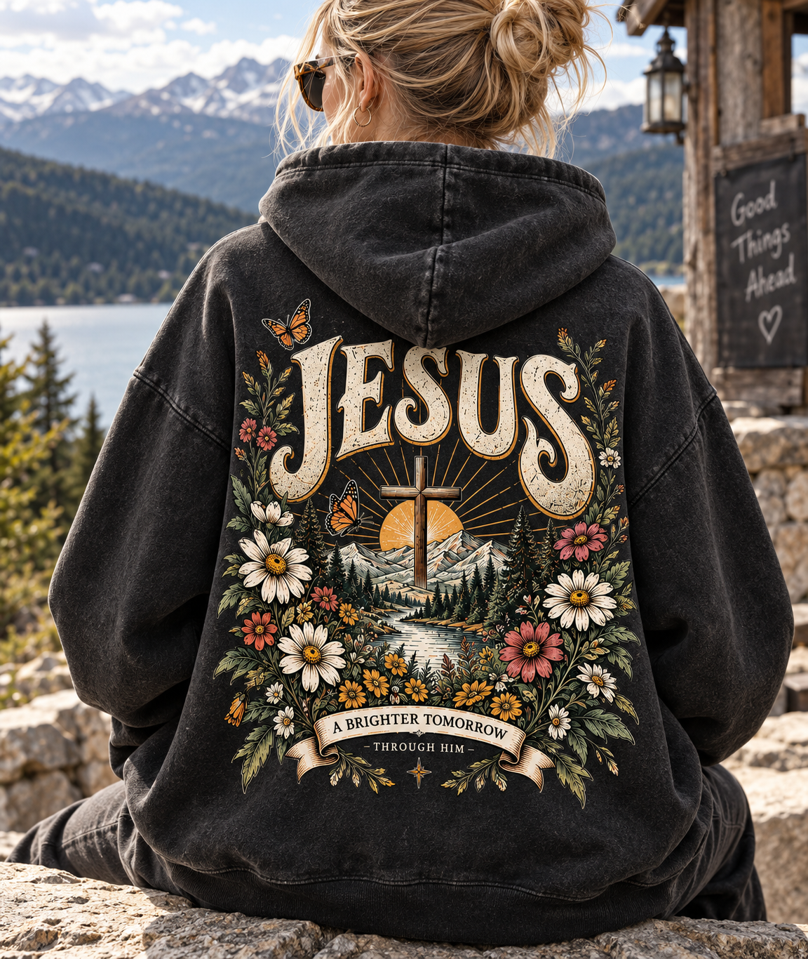 Jesus Vintage Wildflower Hoodie – A Brighter Tomorrow