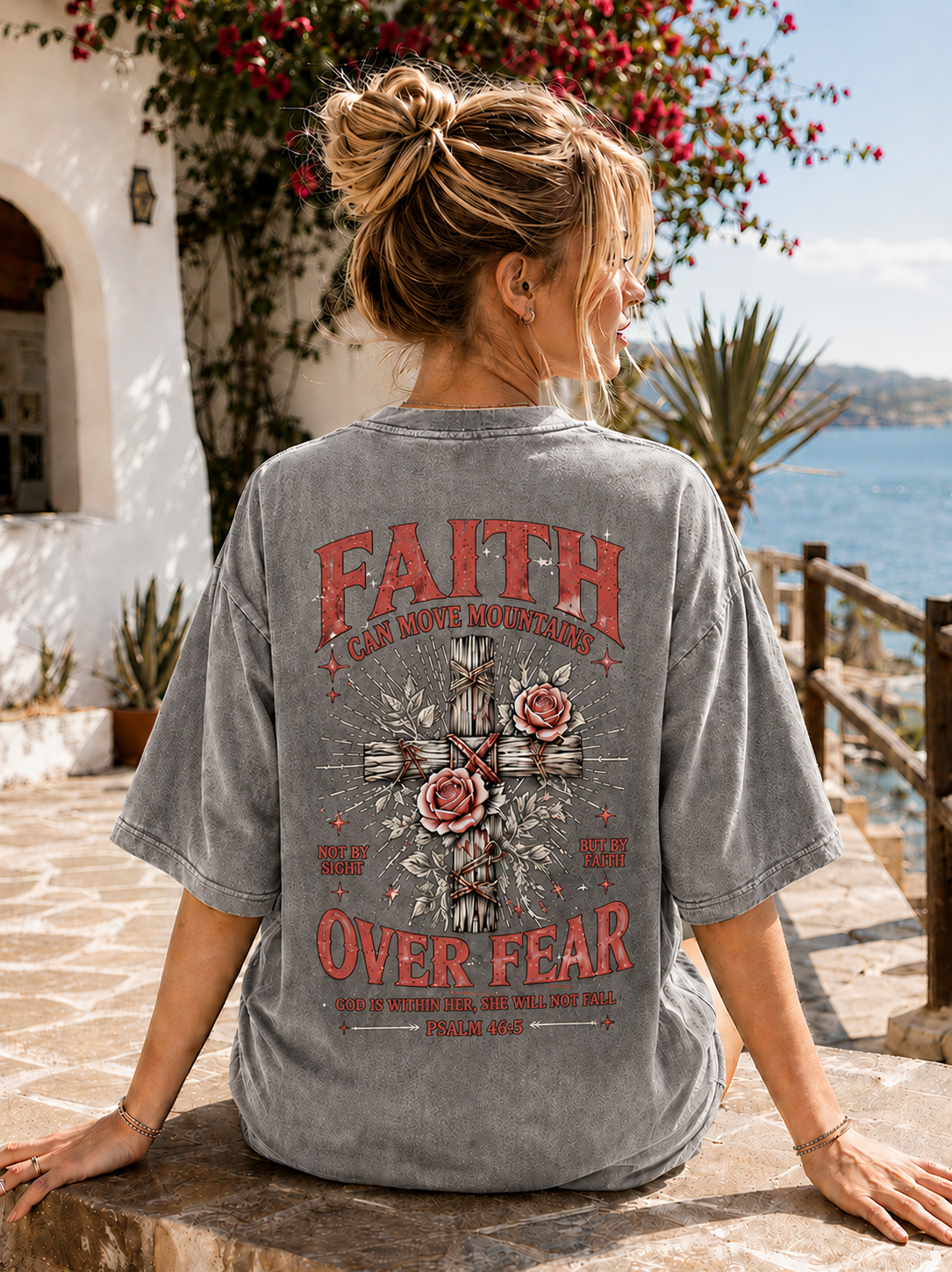 Faith Over Fear Vintage Washed T-Shirt