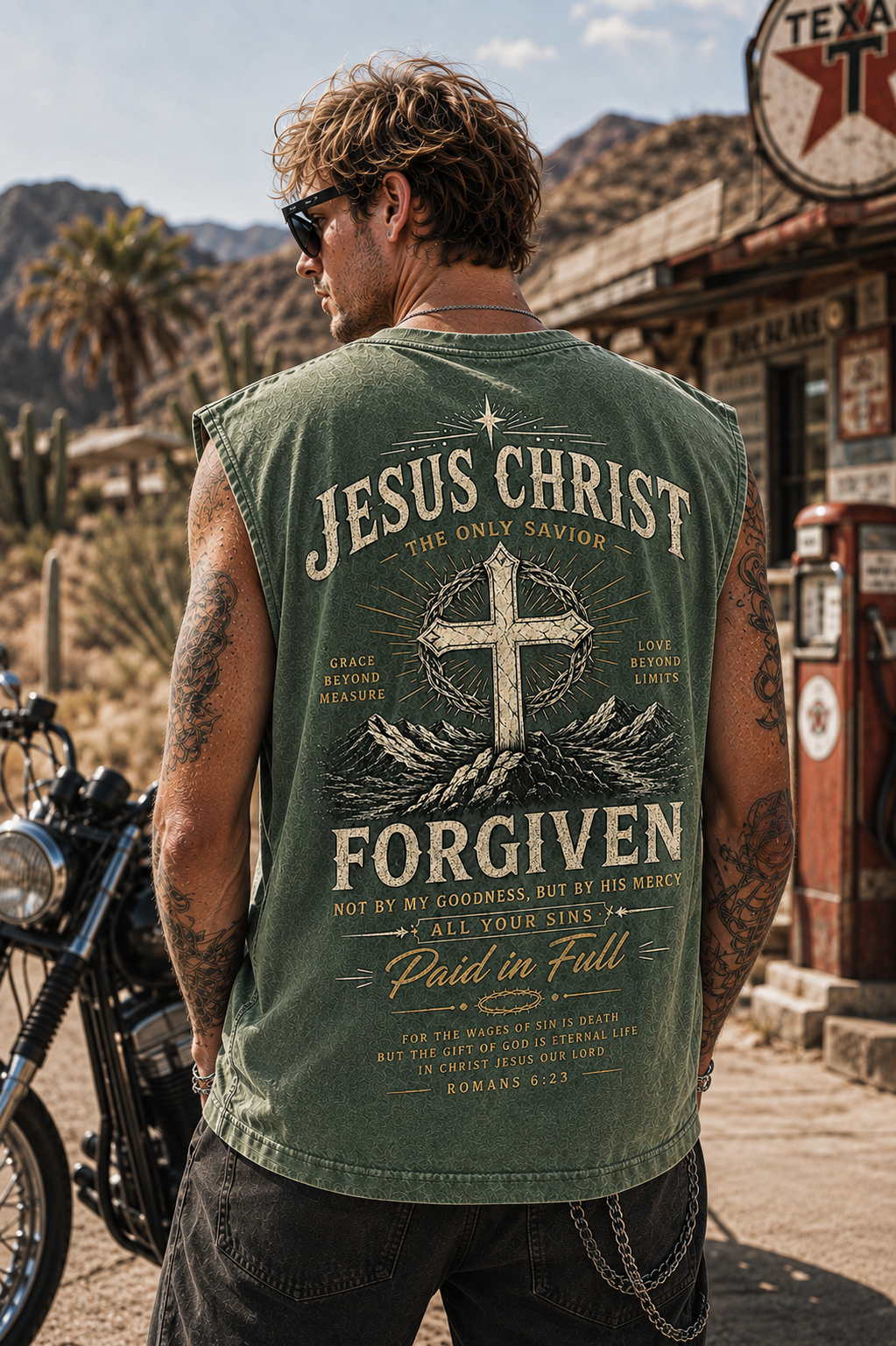 Jesus Christ Forgiven Vintage Wash Tank