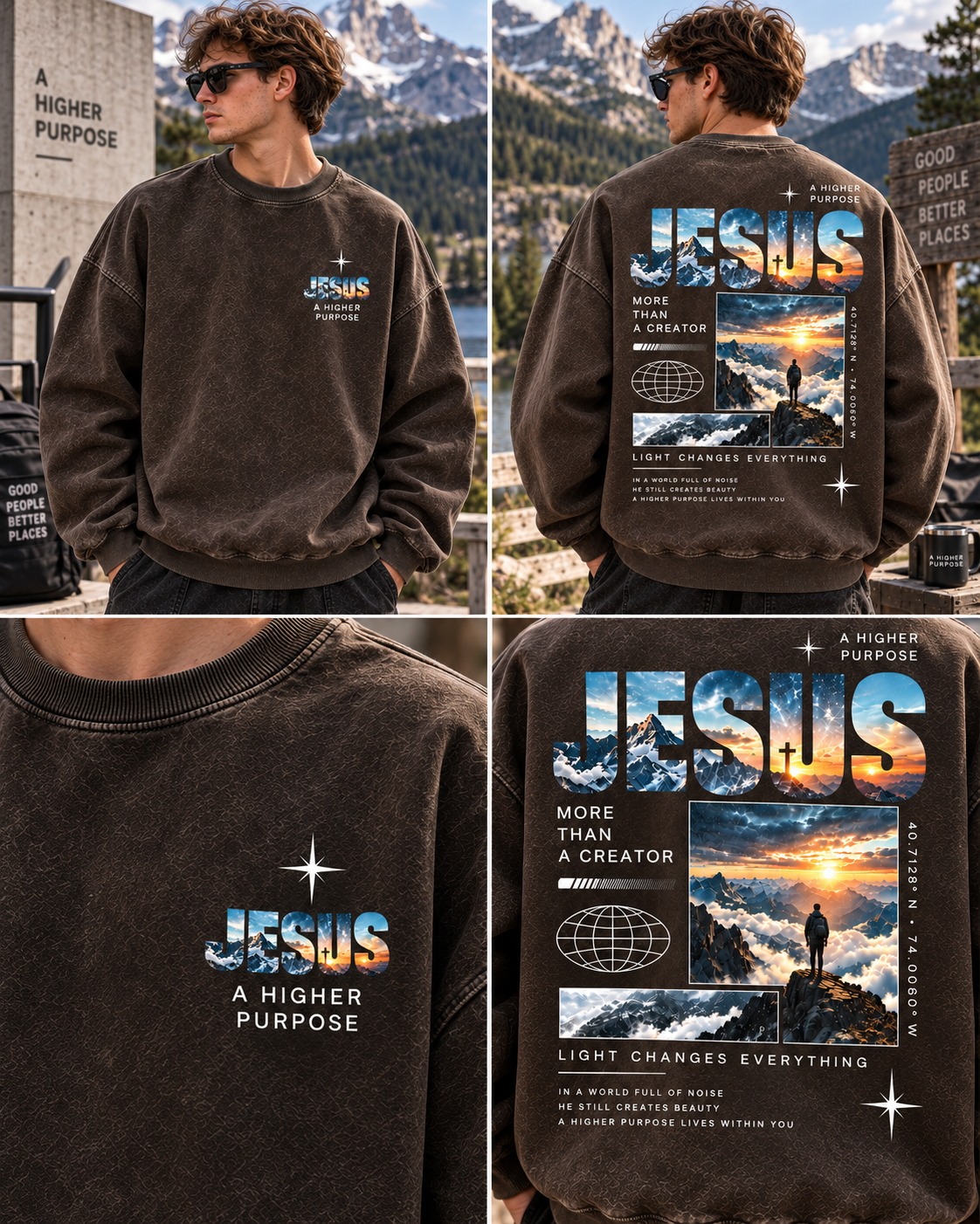 JESUS Higher Purpose Vintage Sweatshirt