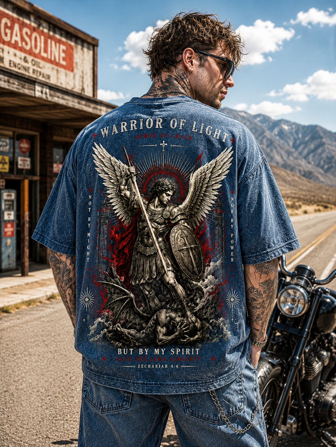 Warrior of Light™ – Vintage Washed Black Graphic Tee