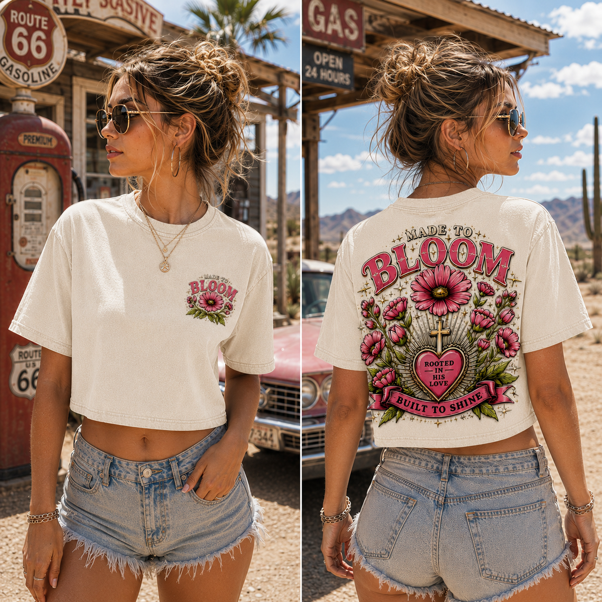 Made to Bloom – Vintage Floral Crop Top