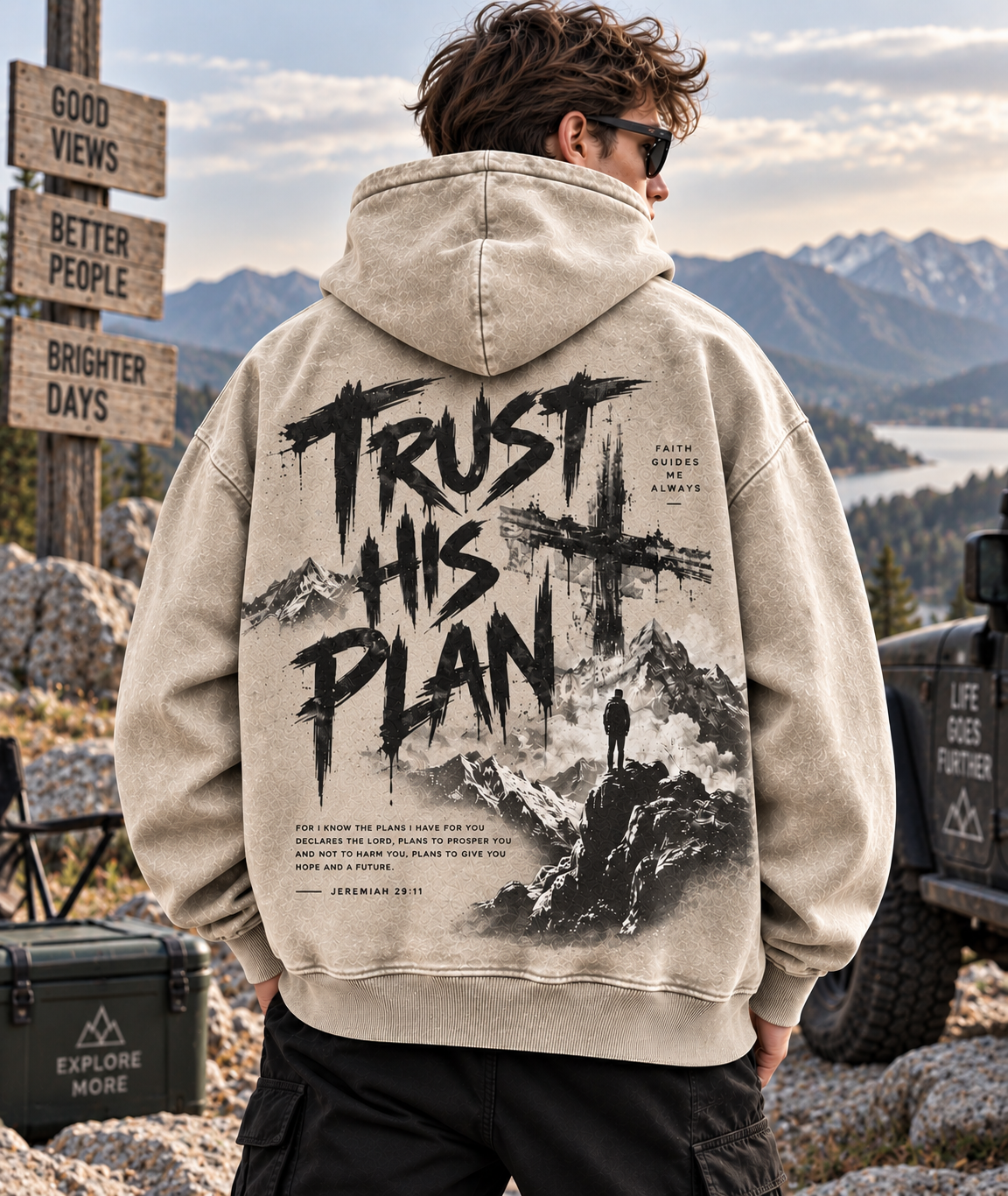 Trust His Plan – Vintage Faith Hoodie
