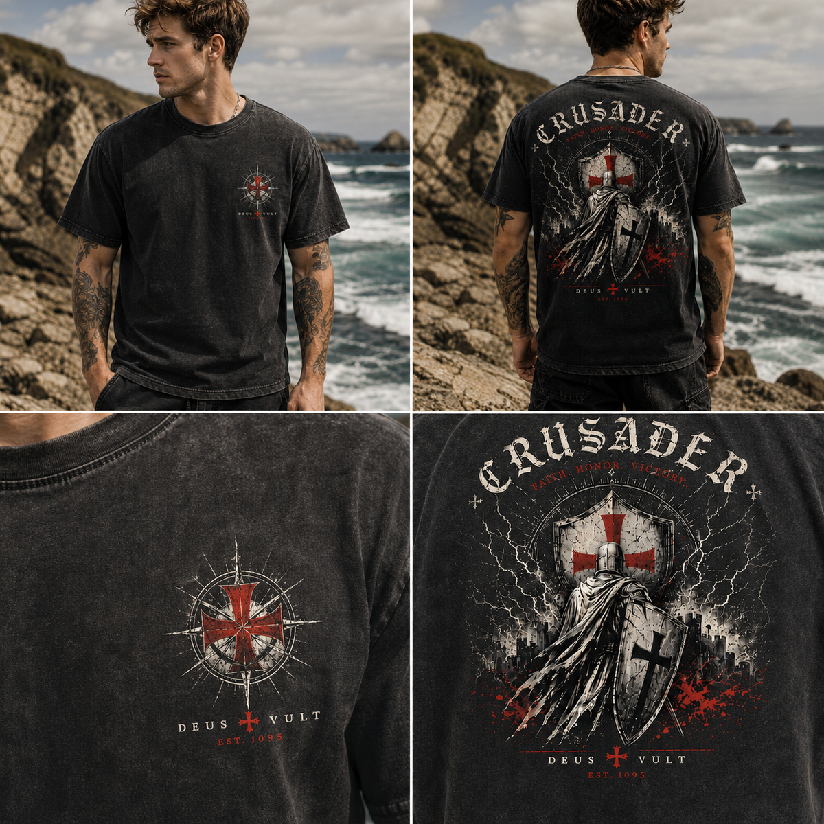 Crusader Vintage Washed Graphic Tee