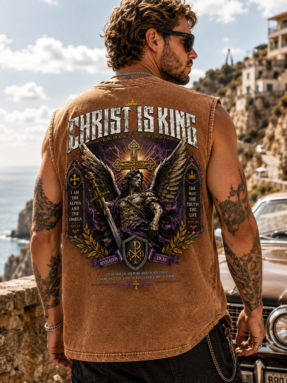 Christ Is King – Washed Black Vintage Tank Top