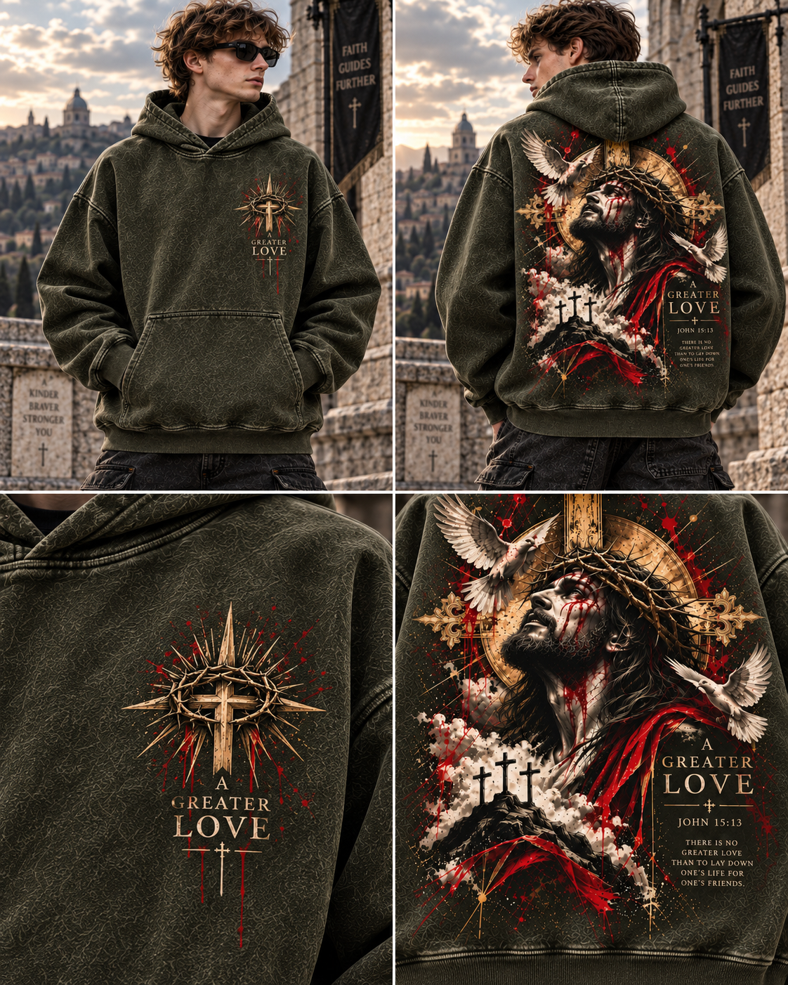 A Greater Love Vintage Hoodie