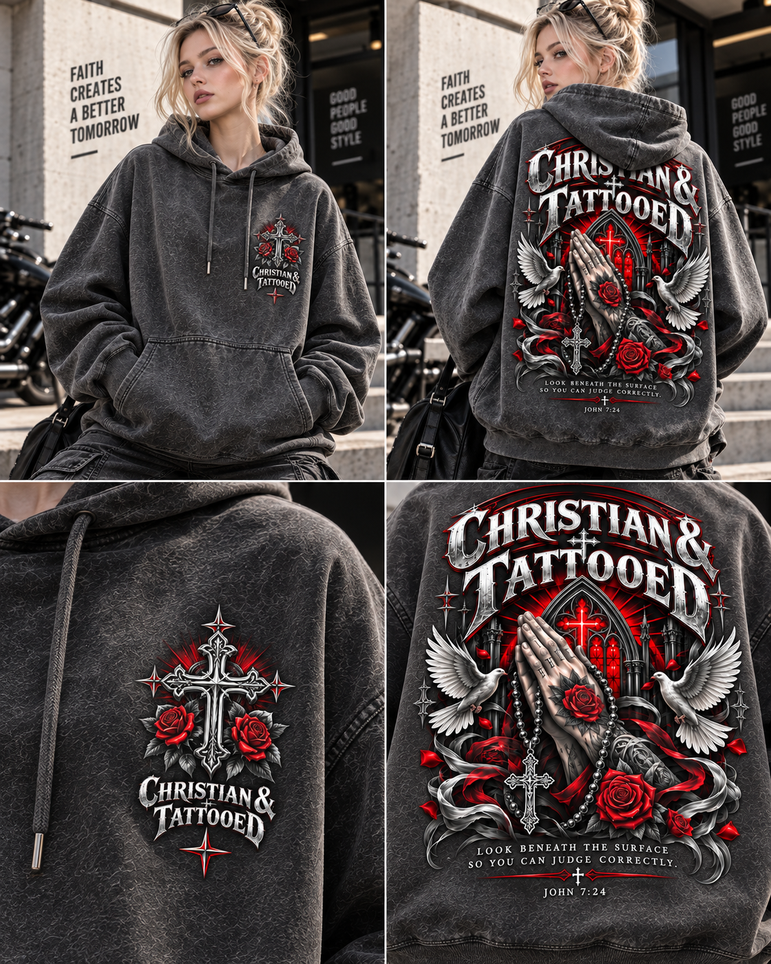 Christian & Tattooed – Vintage Faith Hoodie