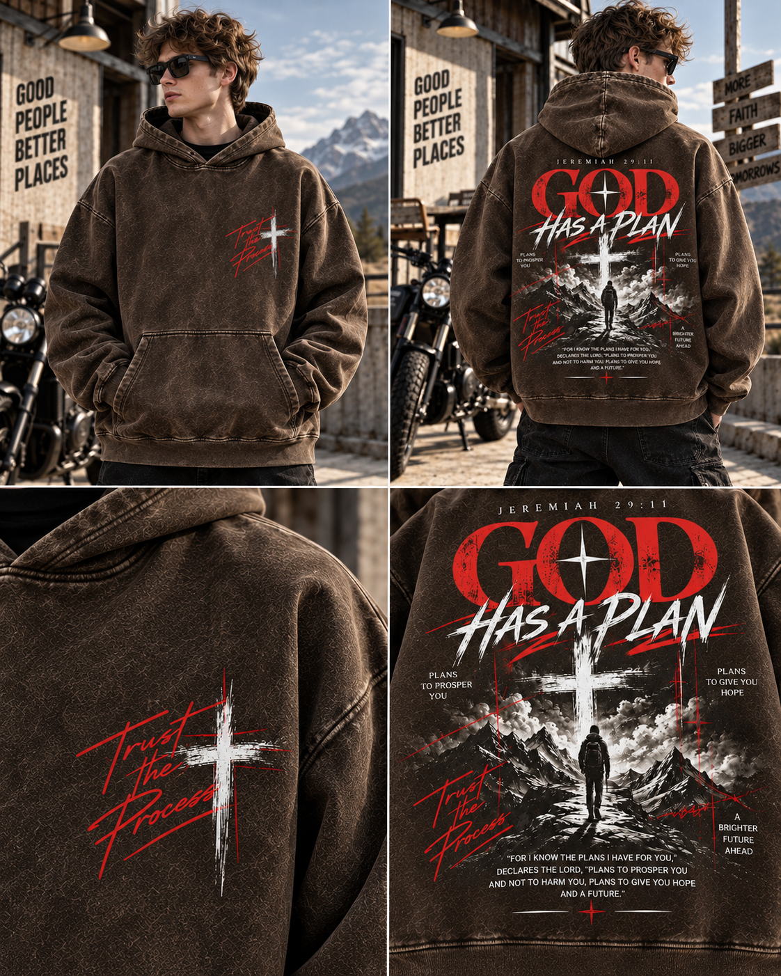 GOD Has a Plan – Vintage Faith Hoodie