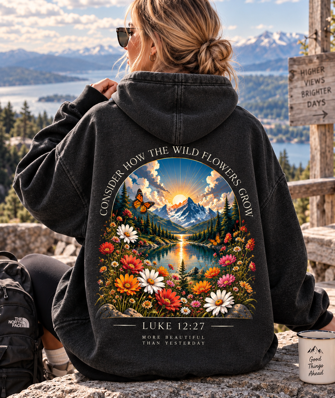 Wildflower Luke 12:27 Hoodie
