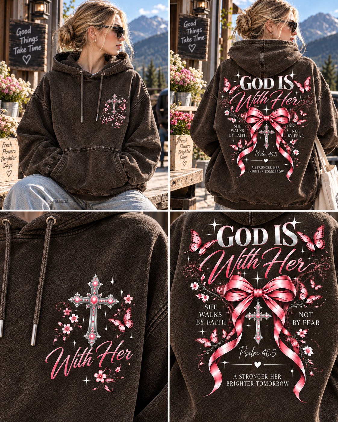 GOD Is With Her – Faith & Grace Hoodie