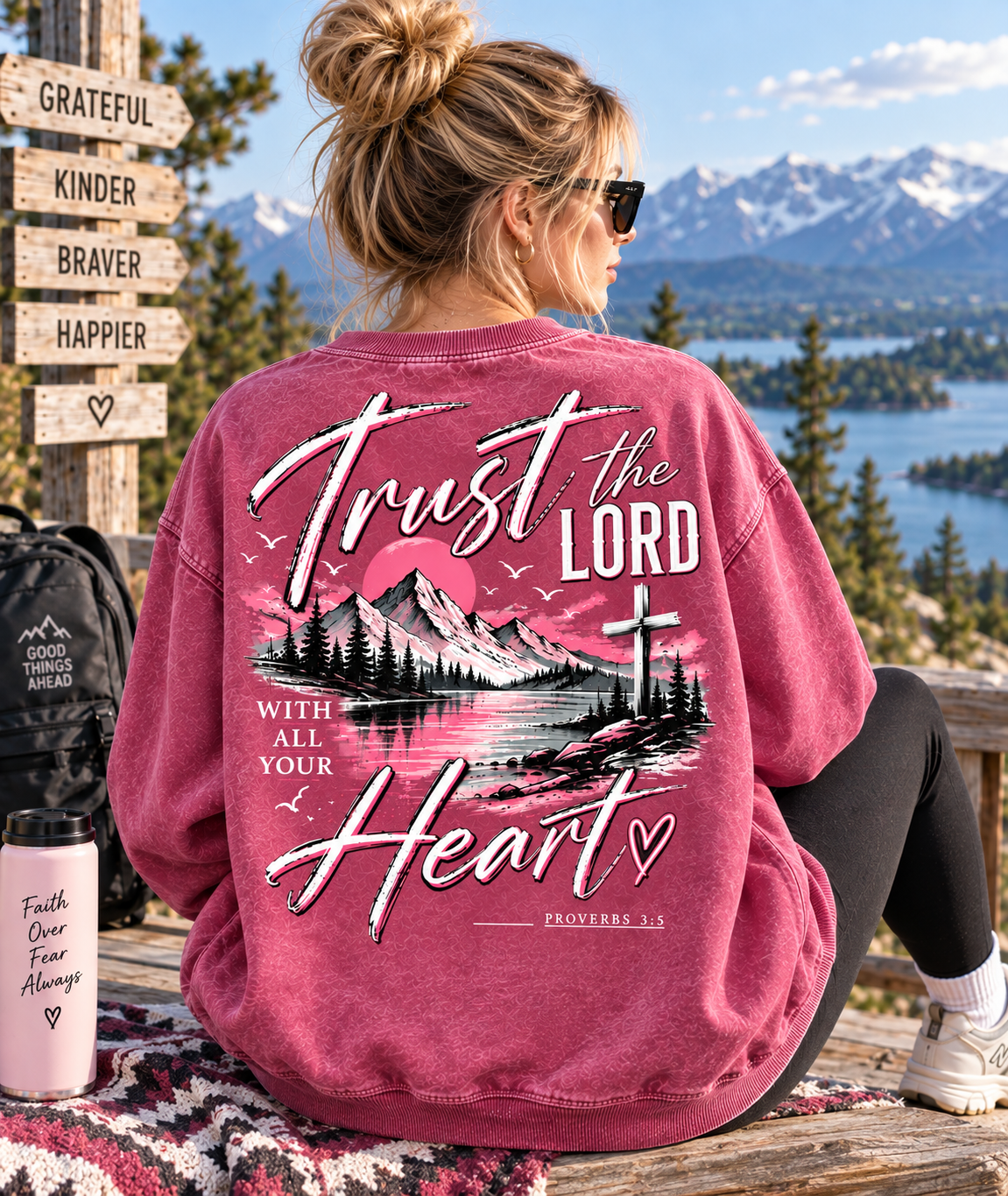 Trust The LORD Heart – Vintage Faith Sweatshirt
