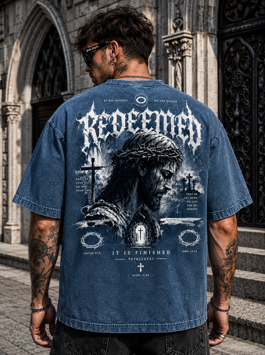 It Is Finished Graphic Oversized T-Shirt