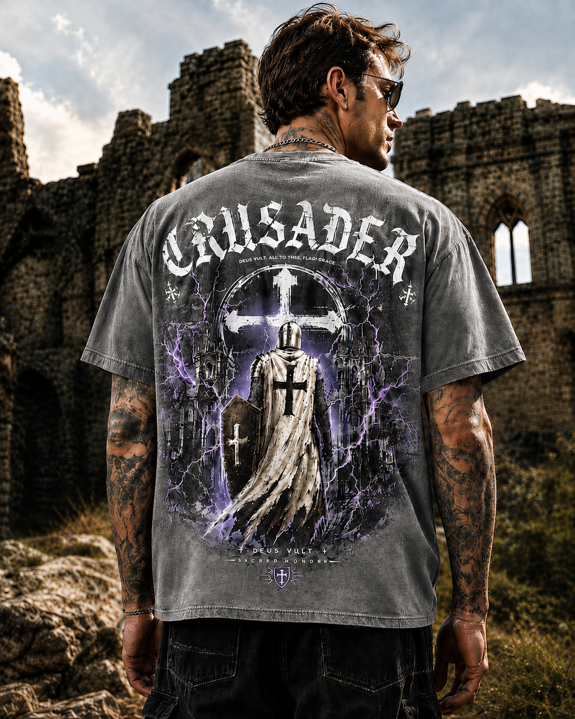 Vintage Crusader Oversized T-Shirt