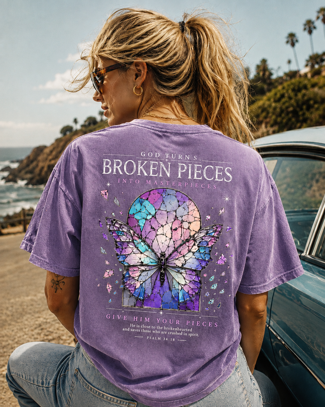 Broken Pieces Vintage Butterfly Graphic Tee