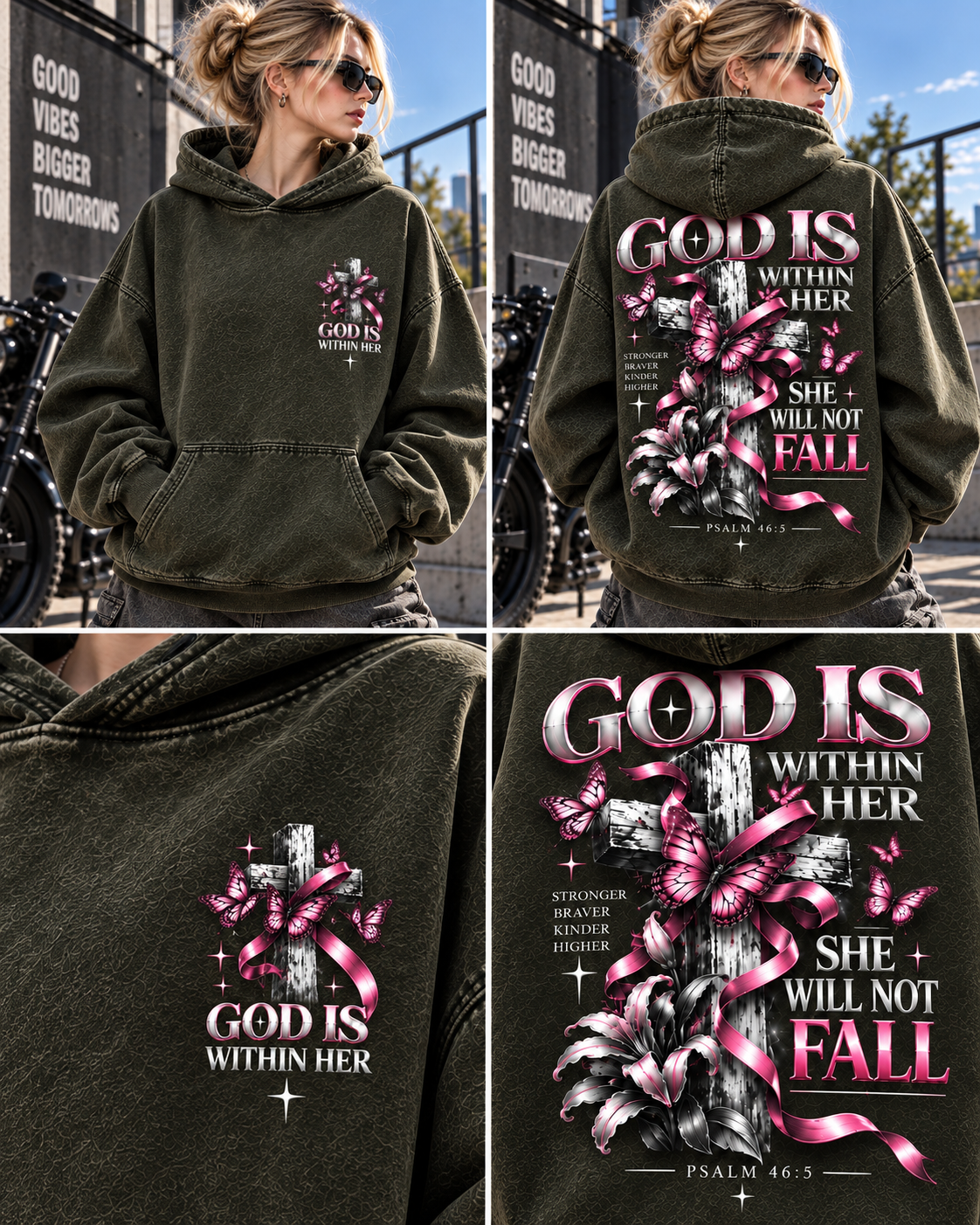 God Is Within Her – Vintage Faith Hoodie