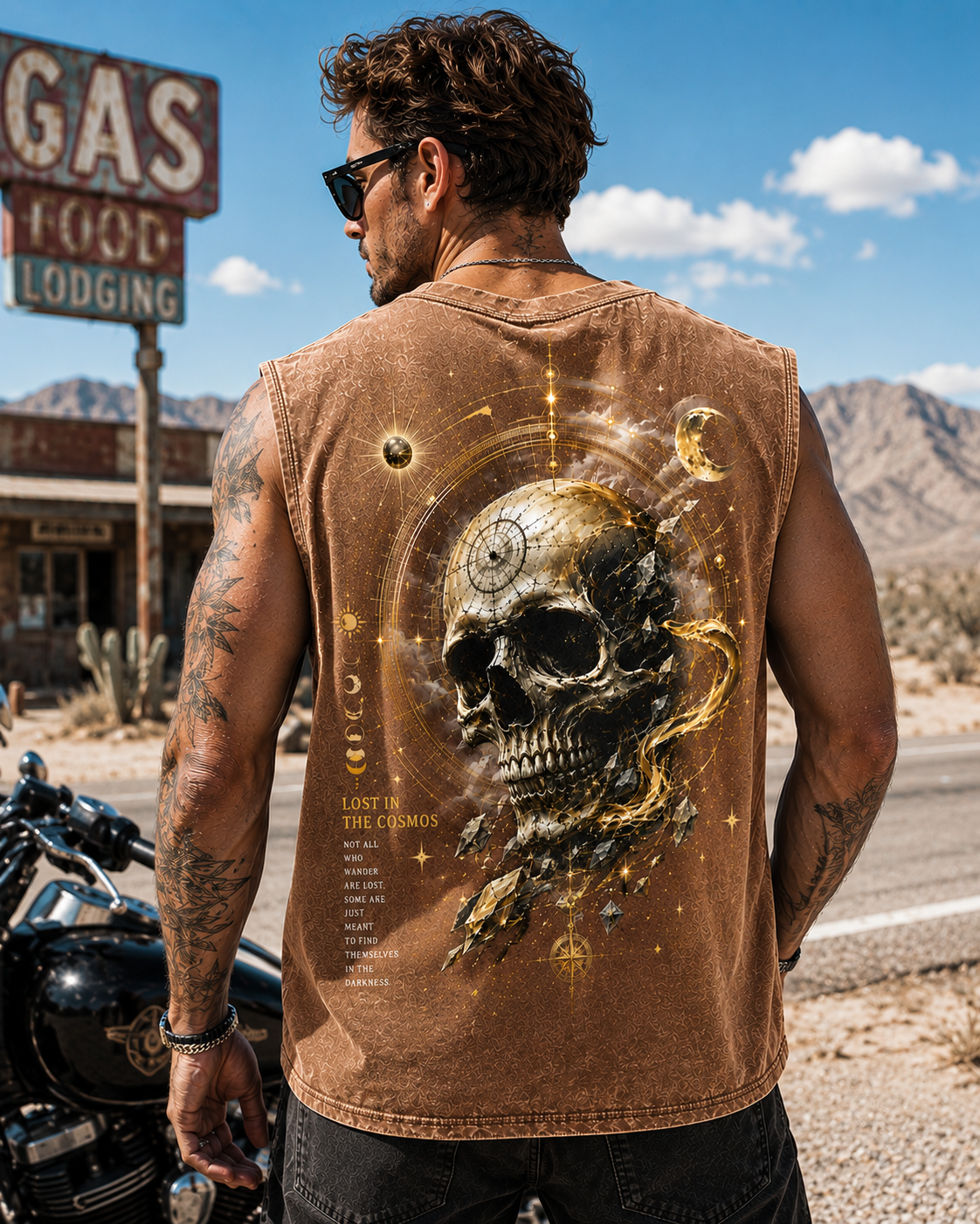 Cosmic Skull Washed Tee