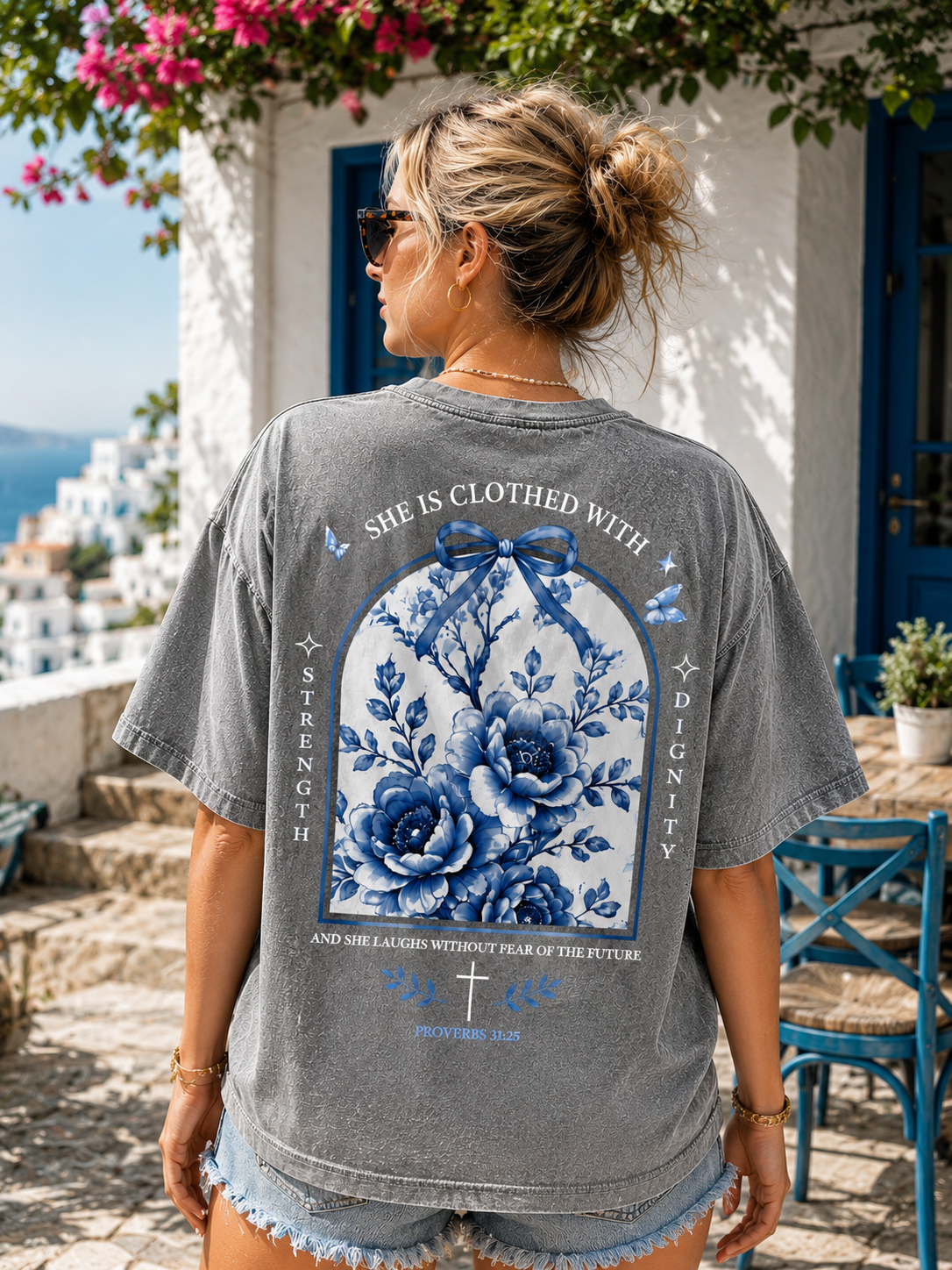 Grace & Strength Vintage Floral Tee