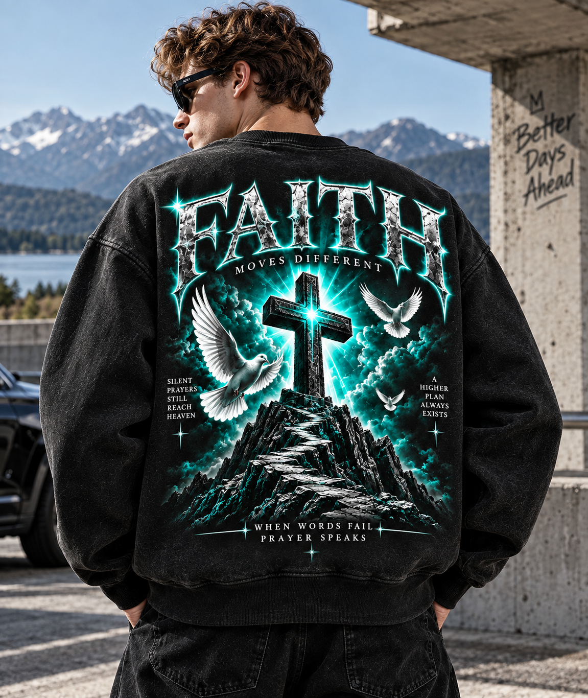 Faith Moves Different – Vintage Faith Sweatshirt