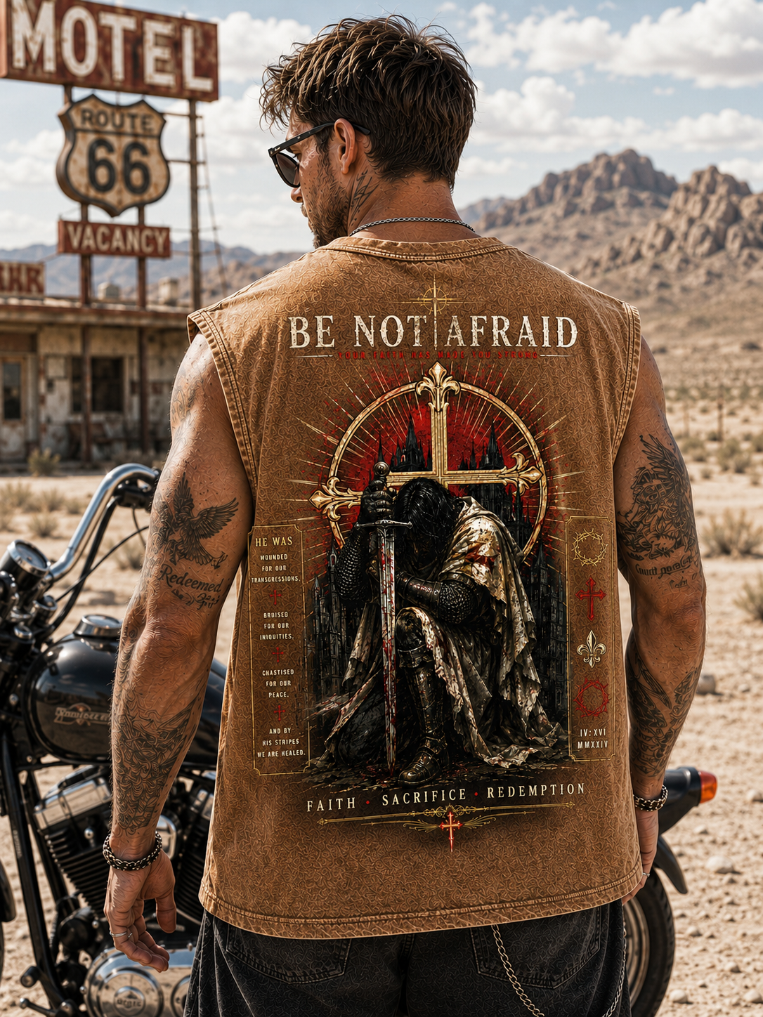 Be Not Afraid – Washed Faith Muscle Tee
