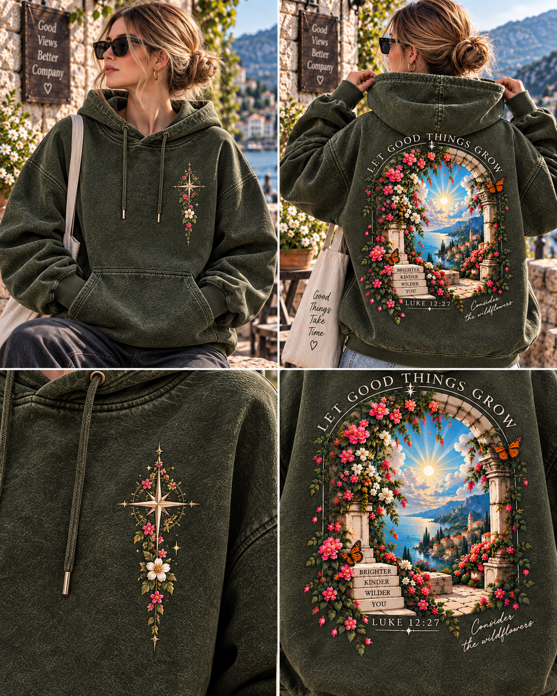 Vintage Wildflower Hoodie – Let Good Things Grow