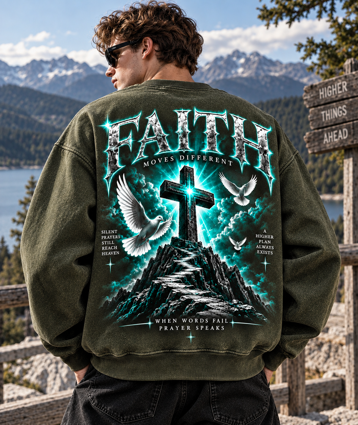 Faith Moves Different – Vintage Faith Sweatshirt
