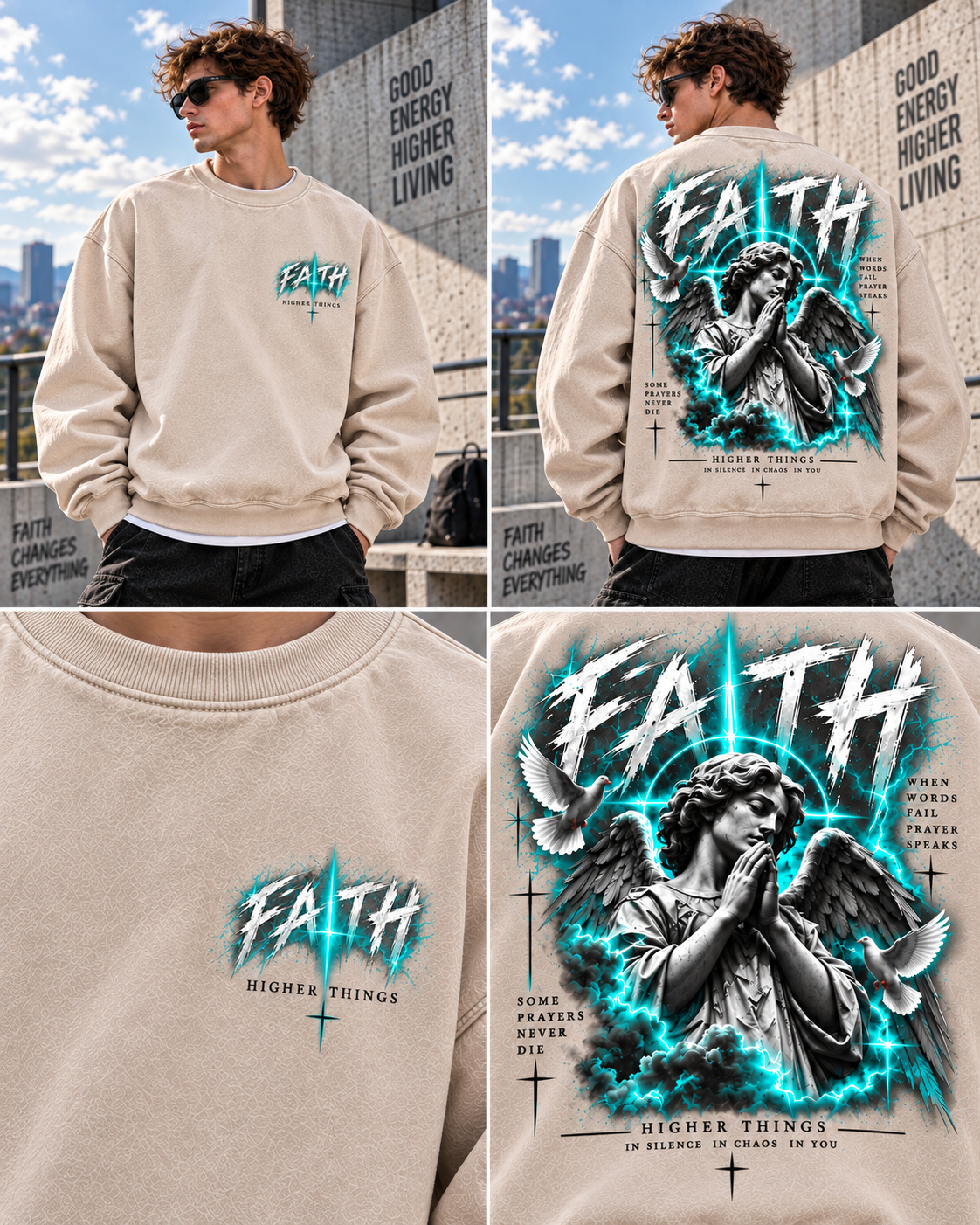 FAITH ANGEL – Higher Things Washed Sweatshirt