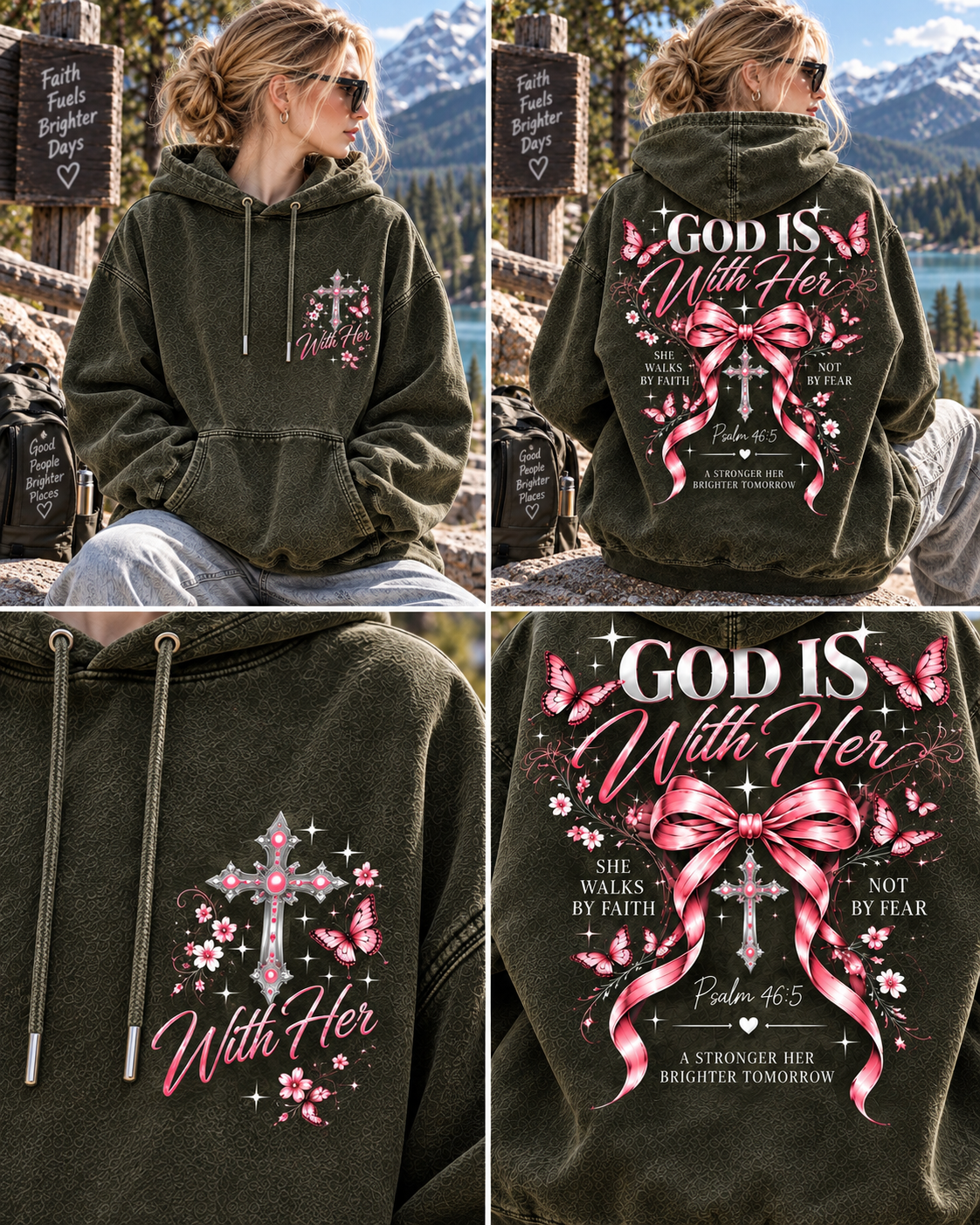 GOD Is With Her – Faith & Grace Hoodie