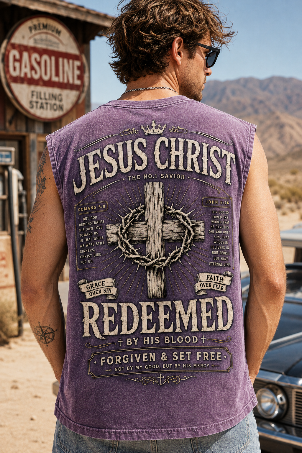 Jesus Christ Redeemed – Vintage Faith Tank Top