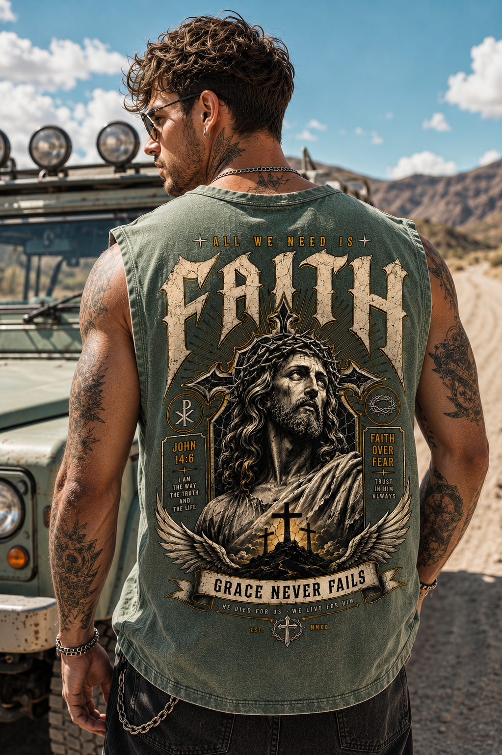 Faith Never Fails – Vintage Faith Wash Tee