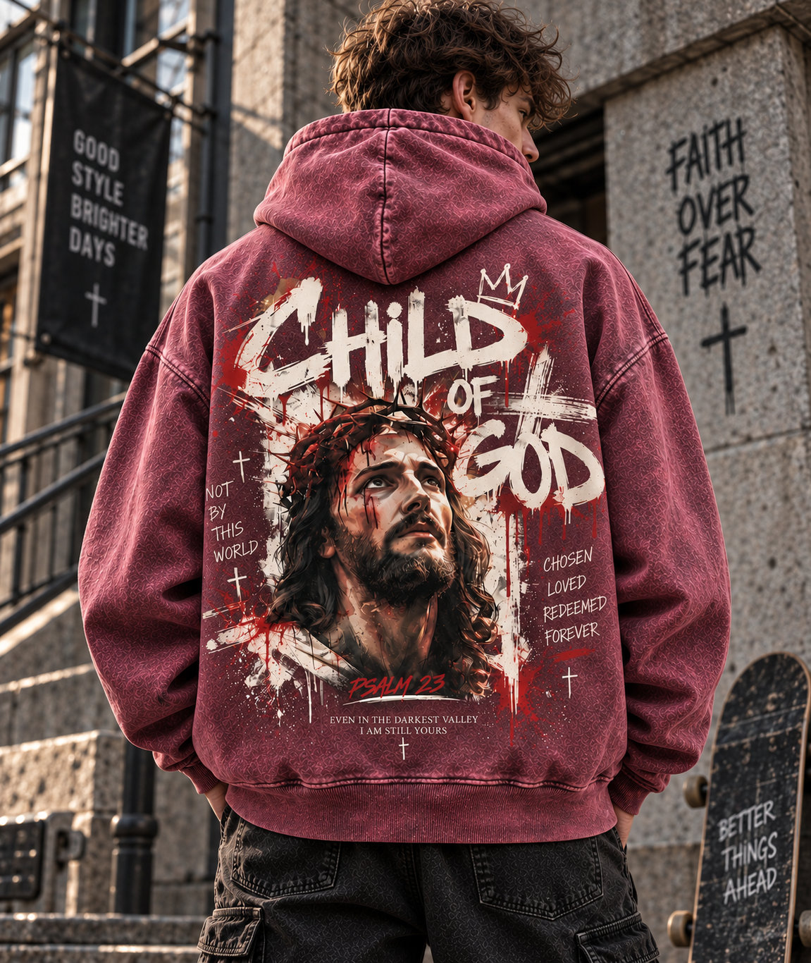 Child of God Vintage Hoodie – Faith Streetwear