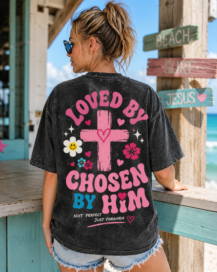 Loved By Jesus – Vintage Christian Graphic Tee