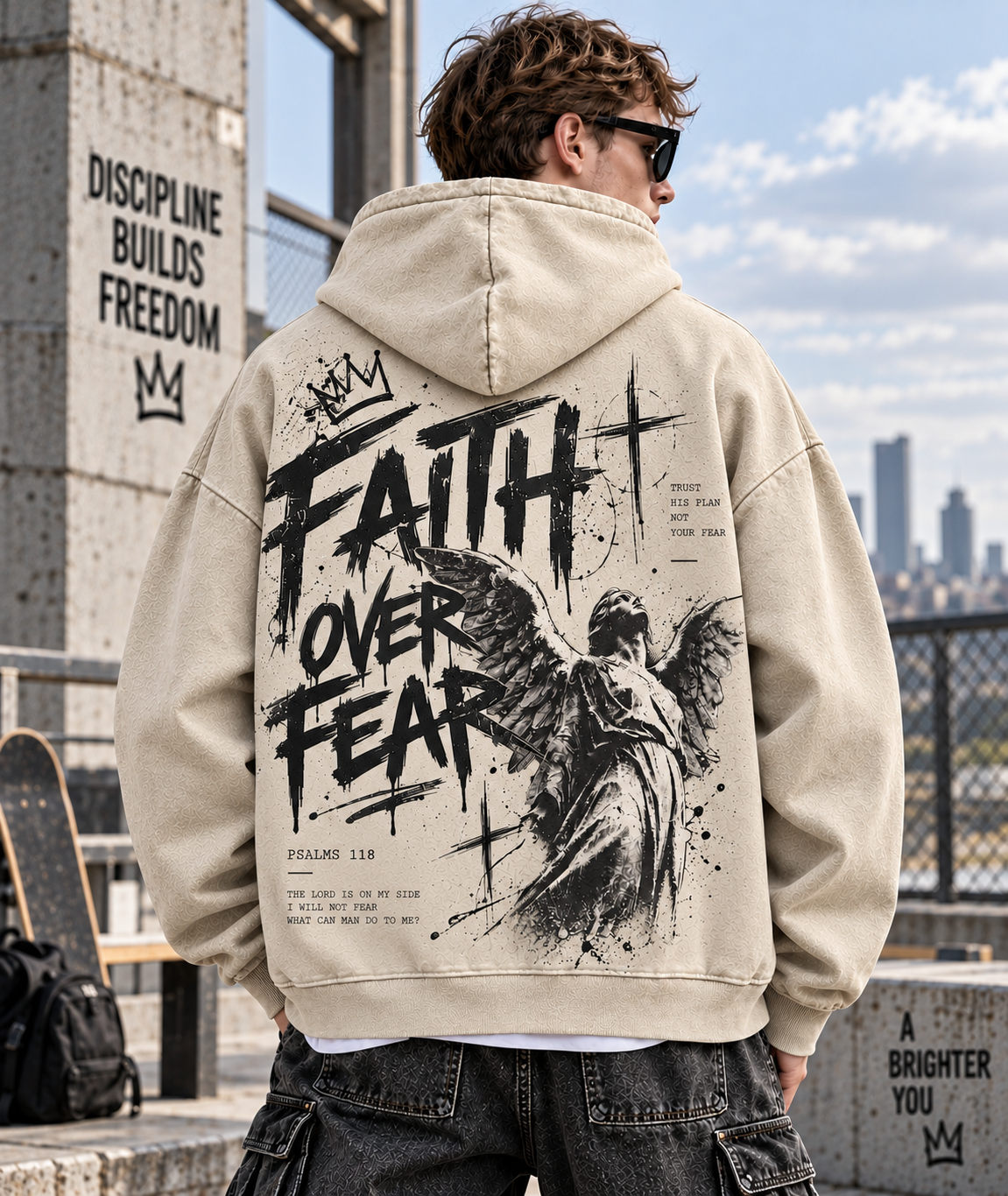 Faith Over Fear – Vintage Wash Hoodie