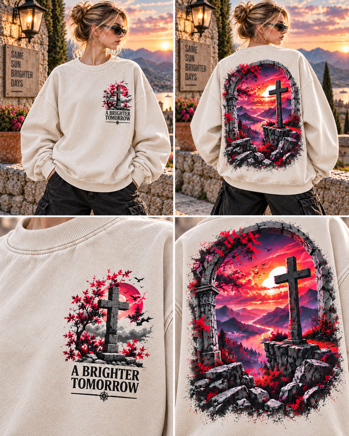 A Brighter Tomorrow – Vintage Cross Sweatshirt