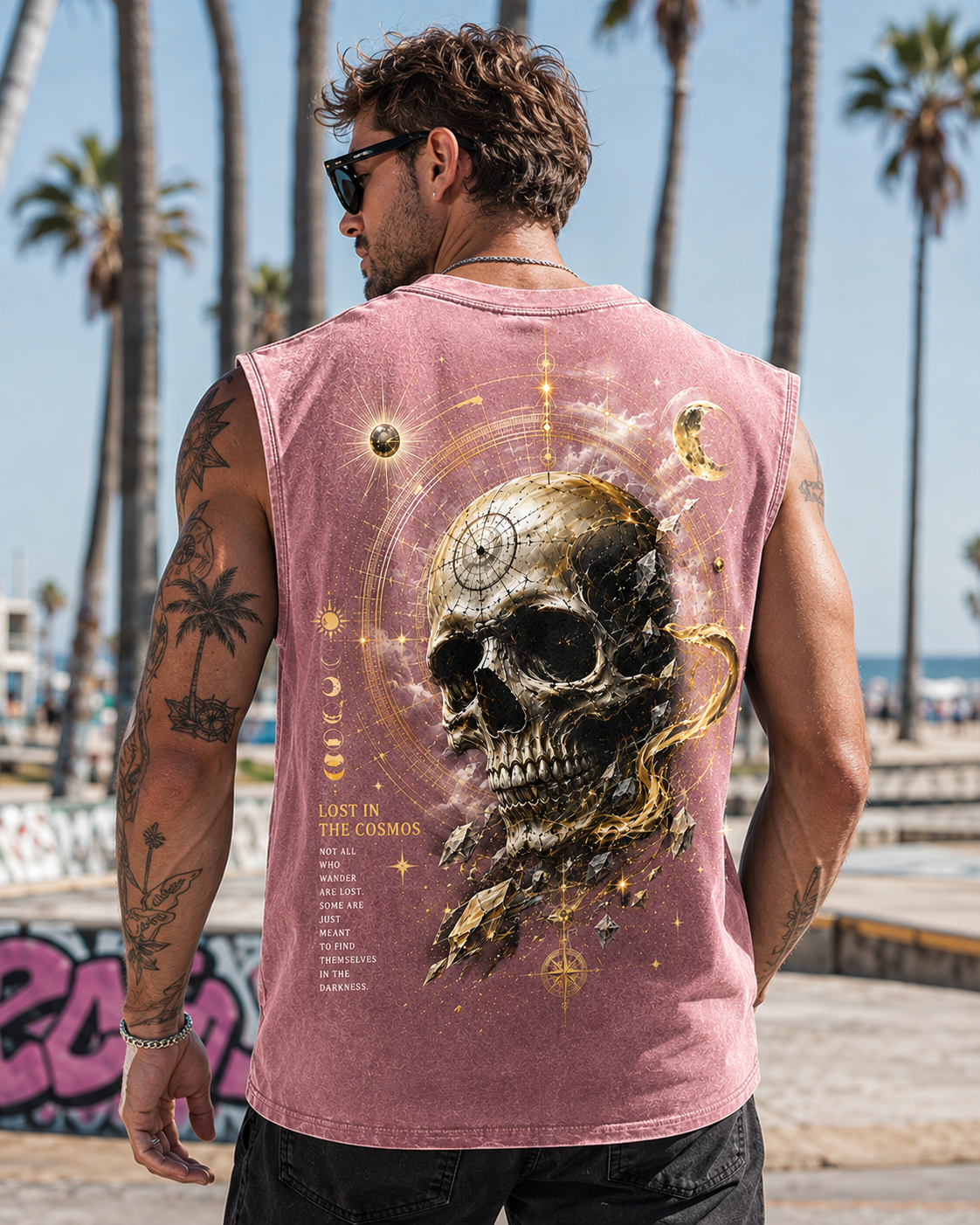 Cosmic Skull Washed Tee