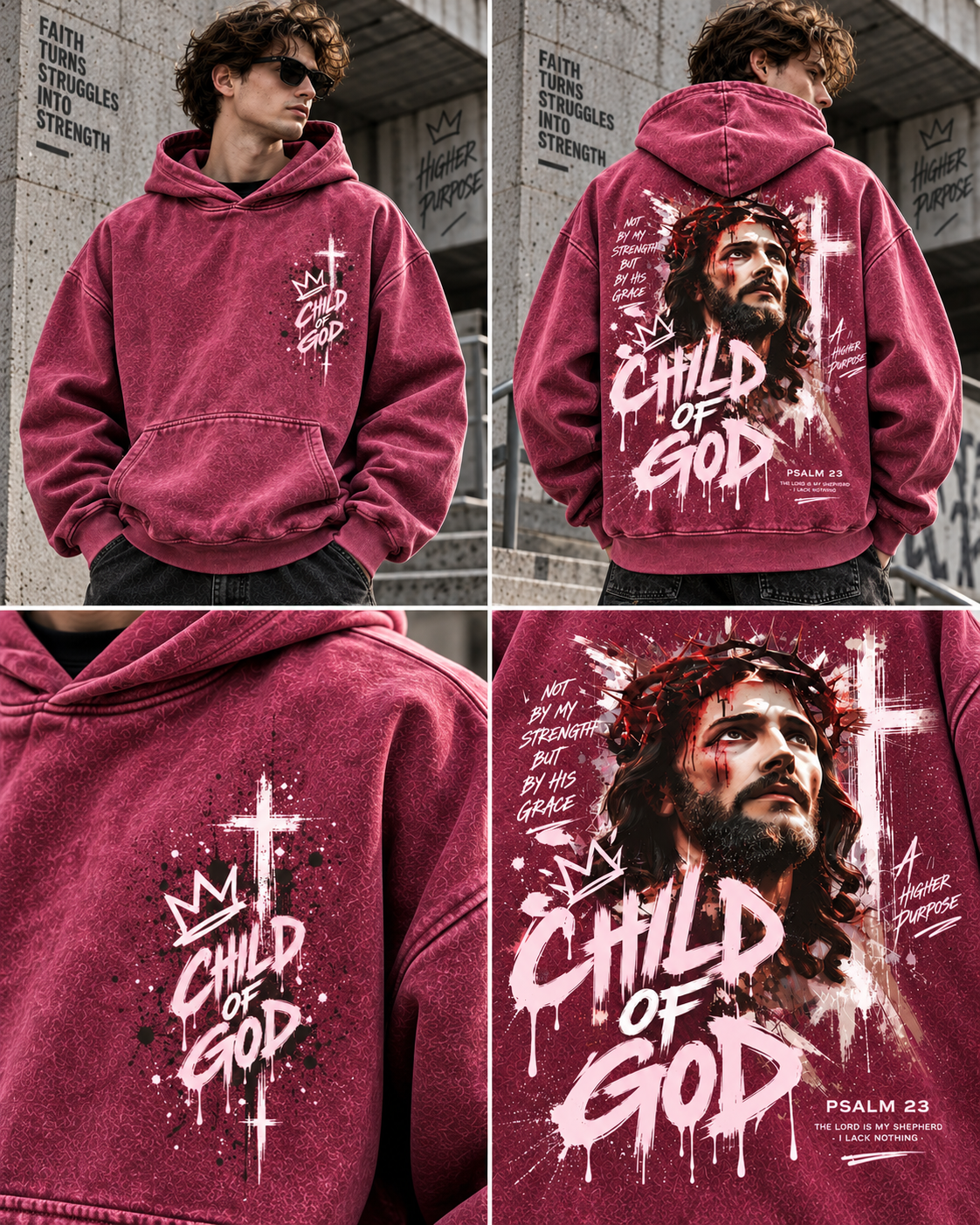 Child of God Vintage Faith Hoodie