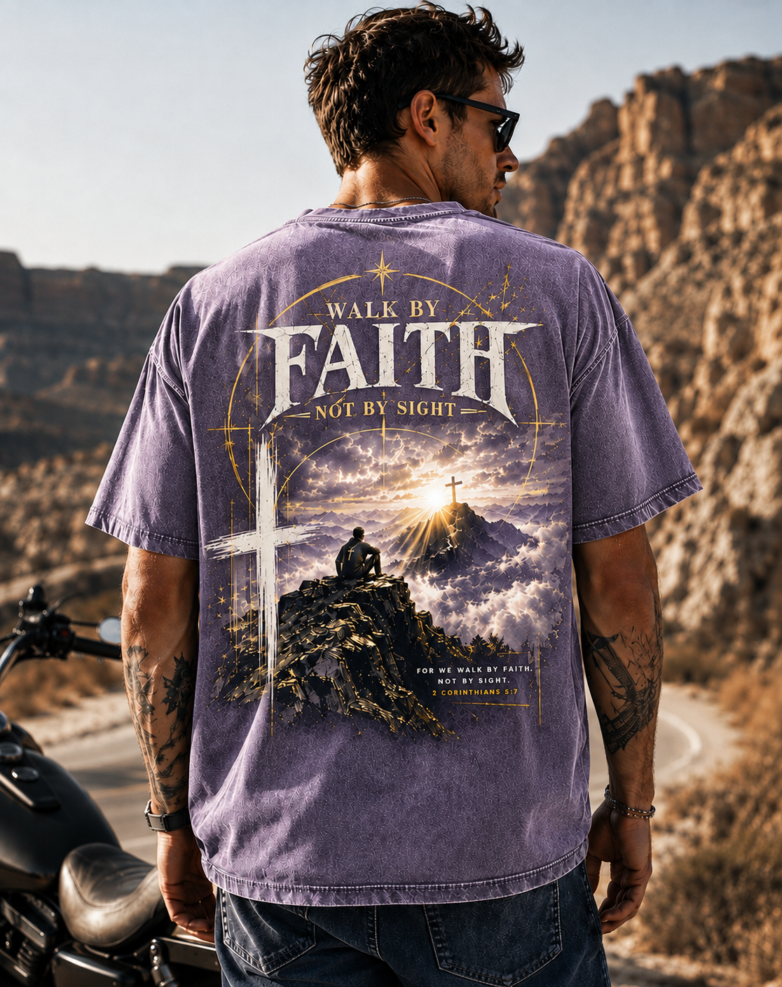 Walk By Faith Vintage Graphic T-Shirt