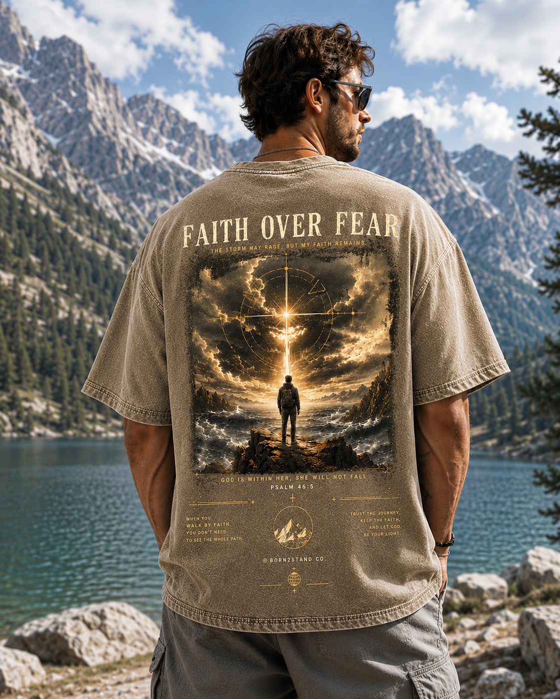 Faith Over Fear Vintage Graphic Tee