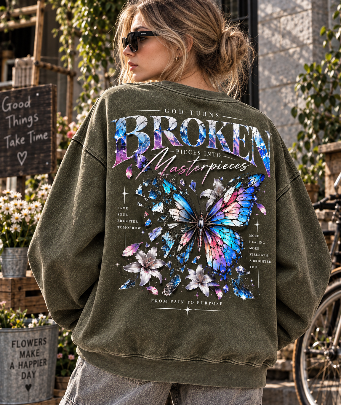 Broken Masterpieces – Butterfly Vintage Sweatshirt