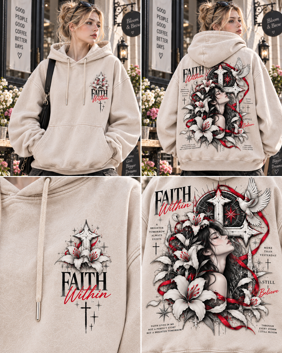 FAITH WITHIN – Vintage Gothic Hoodie